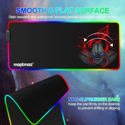 Large Mouse Pad Extended Speed Gaming Mouse Pad Fly Dragon Mouse Pad Gamer Office Computer Mouse Mat (A-Blue) in Saudi Arabia