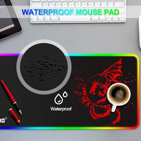 Large Mouse Pad Extended Speed Gaming Mouse Pad Fly Dragon Mouse Pad Gamer Office Computer Mouse Mat (A-Blue) in Saudi Arabia