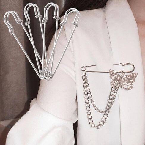 20 قطعة دبابيس أمان كبيرة 4 بوصة/100 مم، دبابيس MaehSab شديدة التحمل من الصلب بقفل زنبركي لخياطة الملابس والبطانيات والحرف والتنانير والبروش والستائر لأغراض الغسيل (ذهبي، فضي، أسود، برونزي) in Kuwait