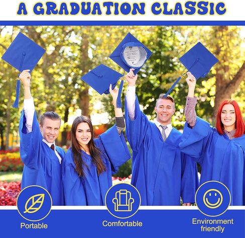 Geyoga Adult Graduation Cap with 2024 and 2025 Tassel for High School and Bachelor Master in Saudi Arabia