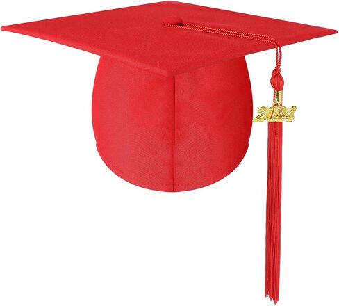 Geyoga Adult Graduation Cap with 2024 and 2025 Tassel for High School and Bachelor Master in Saudi Arabia