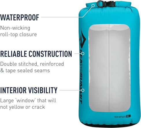 Sea to Summit View Dry Sack, See-Thru Dry Bag, 20 Liter, Yellow in Saudi Arabia