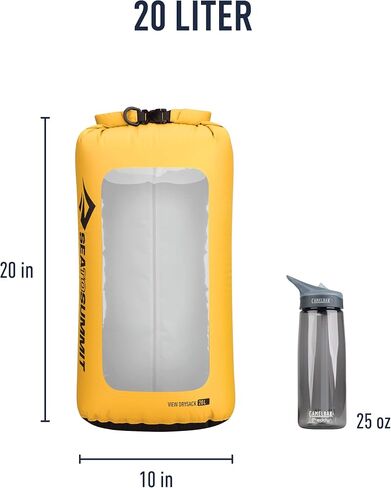 Sea to Summit View Dry Sack, See-Thru Dry Bag, 20 Liter, Yellow in Saudi Arabia