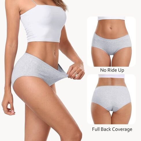 Womens Underwear Organic Cotton Hipster Panties for Ladies Soft Bikini Low Rise Briefs 4 Pack in Saudi Arabia