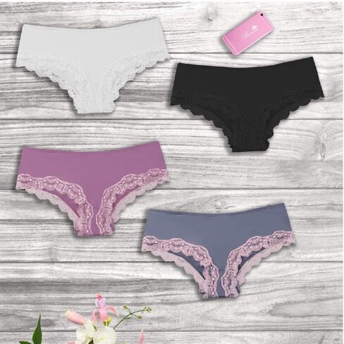Besame Women Pantie Cheeky Lace Hipster Underwear Lingerie 5 Pack in Saudi Arabia