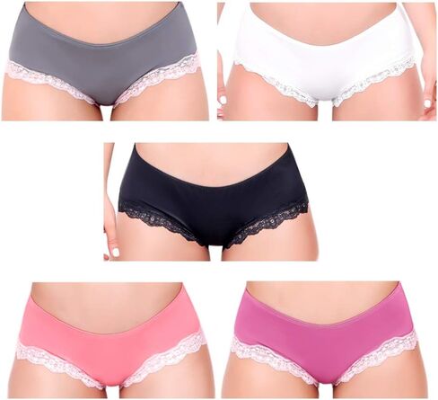 Besame Women Pantie Cheeky Lace Hipster Underwear Lingerie 5 Pack in Saudi Arabia