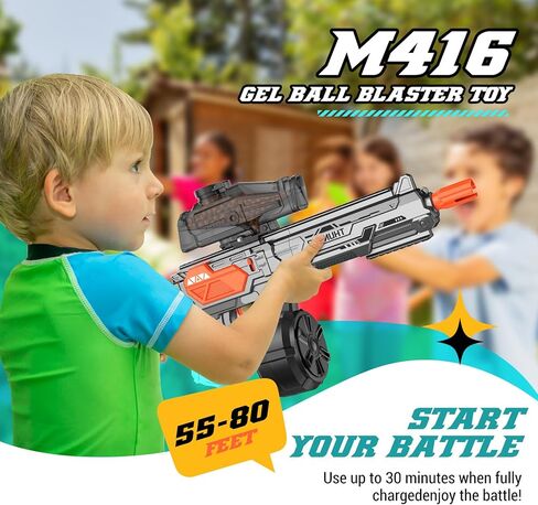 قاذف كرات جل كبير مع طبلة، قاذف رش تلقائي ويدوي، قاذف رش كهربائي، ترقية السعة (رمادي) in Kuwait