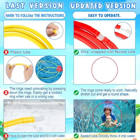 42 Pcs Pool Toys for Kids Age 4-8 8-12, 6 Diving Through Swim Rings, 6 Buoys, 6 Sand Bags and 24 Pool Diving Toys Dolphins Diving Octopuses Toys for Pool Games Toddlers Swim Training in Saudi Arabia