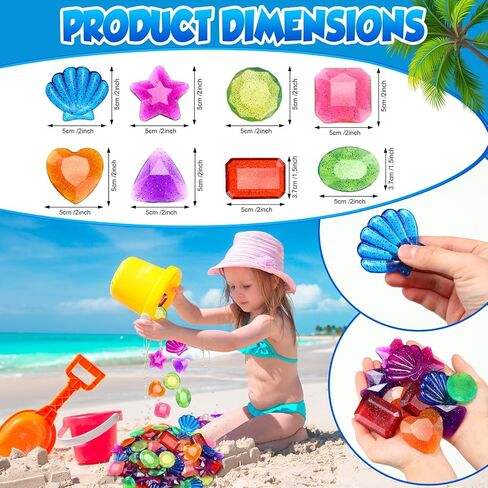 Sumind 100 Pcs Diving Gem Pool Toys Colorful Sinking Diving Gem Swimming Beach Toys Underwater Swimming Dive gems for Pool Beach Pirate Party Games Home Decorations in Saudi Arabia