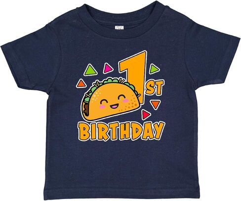 inktastic 1st Birthday with Taco and Confetti Baby T-Shirt in Kuwait