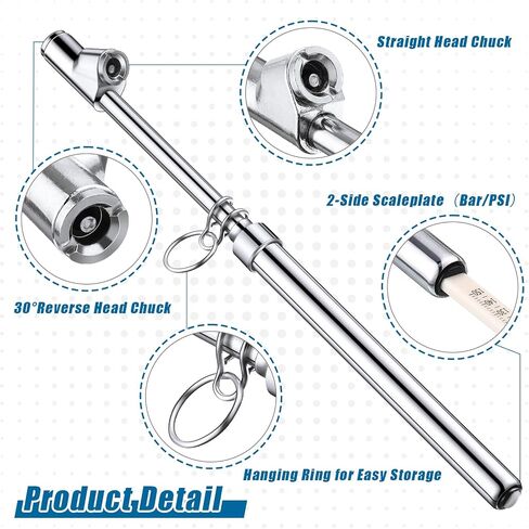10 Pack Dual Head Tire Pressure Gauge Heavy Duty Air Pressure Tire Gauge Truck Tire Gauge for Auto Truck Car RV Van Gage Range 10-150PSI,1-10Bar in Saudi Arabia