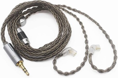 Youkamoo 3.5mm 8 Core Silver Plated Braided Earphone Replacement Upgrade Cable Silver Plated Wire Earphone Cable for ZSN Pro ZS10 Pro NF2u KZ ZSX QDC IEMs (QDC) in Saudi Arabia