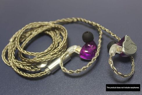 Youkamoo 3.5mm 8 Core Silver Plated Braided Earphone Replacement Upgrade Cable Silver Plated Wire Earphone Cable for ZSN Pro ZS10 Pro NF2u KZ ZSX QDC IEMs (QDC) in Saudi Arabia