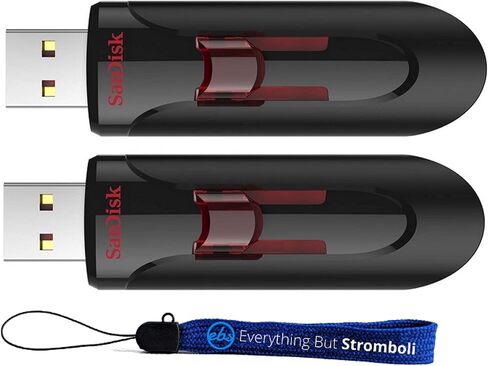 SanDisk 128GB Glide 3.0 CZ600 (عبوتان) محرك فلاش USB 128 جيجابايت محرك فلاش Jump Drive Pen Drive عالي الأداء - مع (1) كل شيء ما عدا Stromboli (tm) حبل in Kuwait