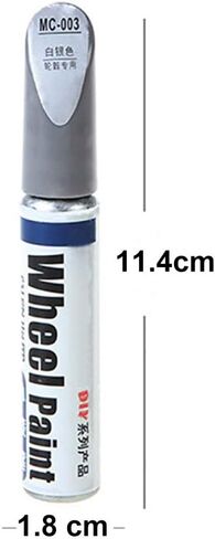 Silver Rim Touch Up Paint Wheel Hub Paint Scratch Repair Car Wheel Scratch Repair Paint Filler spray 12 cms (Gloss silver) in Saudi Arabia