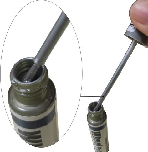 Silver Rim Touch Up Paint Wheel Hub Paint Scratch Repair Car Wheel Scratch Repair Paint Filler spray 12 cms (Gloss silver) in Saudi Arabia