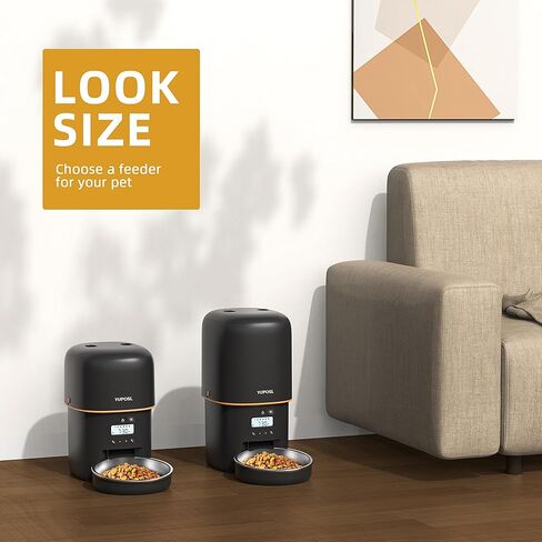 مغذيات القطط الأوتوماتيكية - موزع طعام القطط سهل الاستخدام، جهاز تغذية تلقائي للحيوانات الأليفة في الوقت المناسب مع عمر بطارية يزيد عن 180 يومًا، 1-6 وجبات طعام جاف، تحكم في جزء قابل للبرمجة أيضًا للكلاب الصغيرة in Kuwait