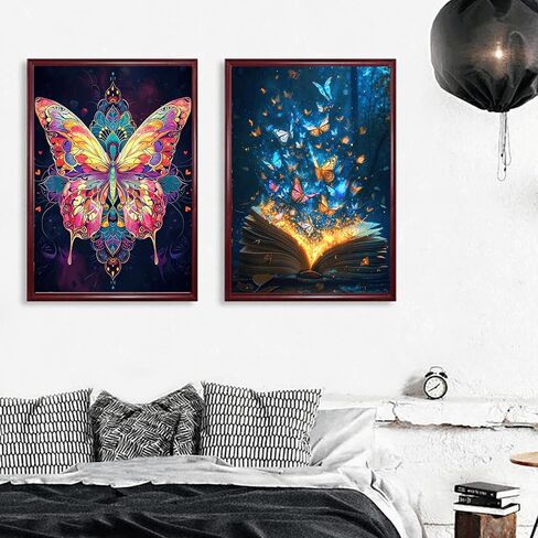 Santiway 4 Pack Butterfly Diamond Art Kits for Adults&Kids 5D Diamond Art Kit for Beginners DIY Paint with Round Full Drill Gem Art Painting for Home Wall Decor Gifts (11.8x15.7inch) in Saudi Arabia