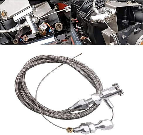 1 قطعة طقم كابل خانق من الفولاذ المقاوم للصدأ، كابل خانق مجدول 36 بوصة، متوافق مع محرك 97-07 شيفروليه/تشيفي LS1 4.8L 5.3L 5.7L 6.0L إصلاح كابل الخانق (فضي) in Kuwait