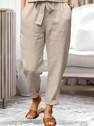 SOLY HUX Women's Casual Short Sleeve Tee Shirt and Belted Pants 2 Piece Outfit in Saudi Arabia