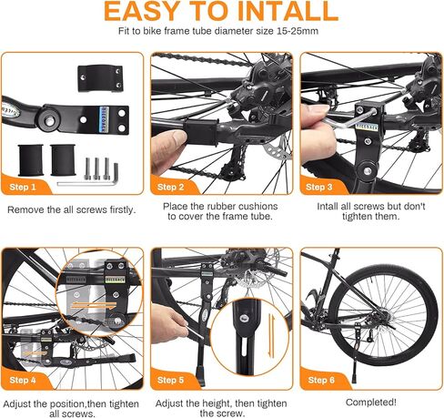 NICEDACK Bike Kickstand, Adjustable Kickstand Aluminium Alloy Bicycle Kickstand for Mountain Bike/700 Road Bike/BMX/MTB 22'' 24'' 26'' 27.5'' 28inches Adults Bike in Saudi Arabia