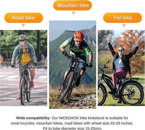 NICEDACK Bike Kickstand, Adjustable Kickstand Aluminium Alloy Bicycle Kickstand for Mountain Bike/700 Road Bike/BMX/MTB 22'' 24'' 26'' 27.5'' 28inches Adults Bike in Saudi Arabia