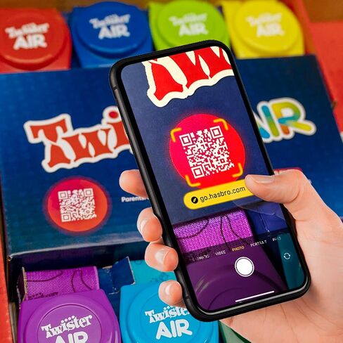 Hasbro Gaming Twister Air Game | AR App Play Game with Wrist and Ankle Bands | Links to Smart Devices | Active Party Games for Kids and Adults | Ages 8+ | for 1+ Players in Kuwait