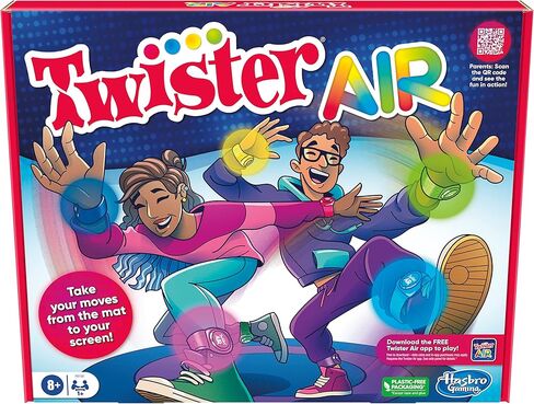 Hasbro Gaming Twister Air Game | AR App Play Game with Wrist and Ankle Bands | Links to Smart Devices | Active Party Games for Kids and Adults | Ages 8+ | for 1+ Players in Kuwait