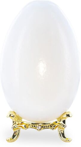 BestPysanky Low Profile Jeweled Gold Tone Metal Egg Sphere Stand Holder Display in Saudi Arabia