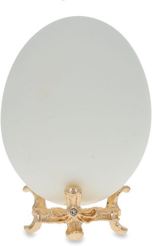BestPysanky Low Profile Jeweled Gold Tone Metal Egg Sphere Stand Holder Display in Saudi Arabia