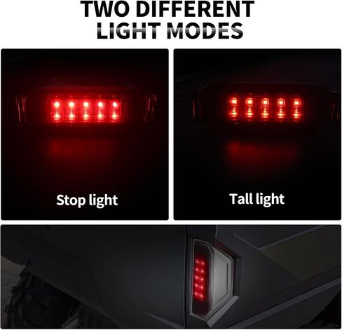LED Tail Lights Compatible with 2015-2020 Polaris Ranger 570 Full Size XP 900 1000/ General 1000 Rear Brake Stop Running Taillights Assembly Accessoriess Replacement for 2412774 (Smoked Black) in Saudi Arabia