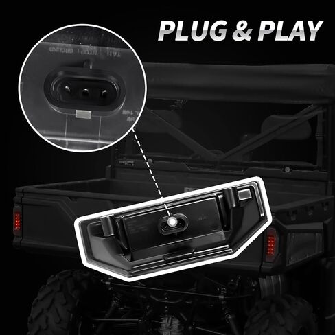 LED Tail Lights Compatible with 2015-2020 Polaris Ranger 570 Full Size XP 900 1000/ General 1000 Rear Brake Stop Running Taillights Assembly Accessoriess Replacement for 2412774 (Smoked Black) in Saudi Arabia
