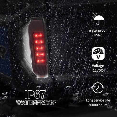 LED Tail Lights Compatible with 2015-2020 Polaris Ranger 570 Full Size XP 900 1000/ General 1000 Rear Brake Stop Running Taillights Assembly Accessoriess Replacement for 2412774 (Smoked Black) in Saudi Arabia