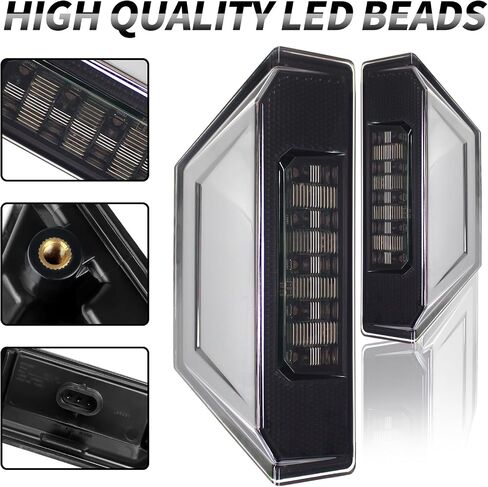 LED Tail Lights Compatible with 2015-2020 Polaris Ranger 570 Full Size XP 900 1000/ General 1000 Rear Brake Stop Running Taillights Assembly Accessoriess Replacement for 2412774 (Smoked Black) in Saudi Arabia