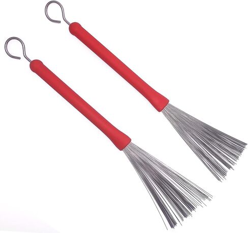 2Pair Drum Brushes Set Jazz Nylon Brushes, Retractable Drum Wire Sticks Brushes for Rock Band, Cajon, Jazz Folk Drummer in Saudi Arabia
