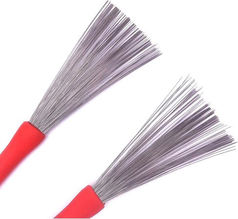 2Pair Drum Brushes Set Jazz Nylon Brushes, Retractable Drum Wire Sticks Brushes for Rock Band, Cajon, Jazz Folk Drummer in Saudi Arabia