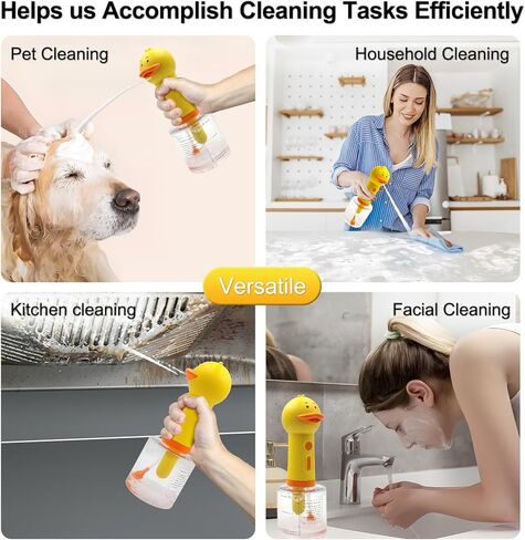 آلة رغوة تنظيف الكلاب الكهربائية، موزع صابون قابل لإعادة الشحن للكلاب 1200 مللي أمبير في وضع الاستعداد الطويل للغاية، سعة 350 مل، مقاومة للماء IPX7، تنظيف عميق لفرو الحيوانات الأليفة، مستلزمات حمام الكلاب (V2) in Kuwait