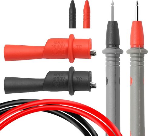 1 Set Multimeter Test Leads Kit, CAT III 1000V 20A Digital Test Probe Leads Set with Alligator Clips, Silica Gel Multimeter Leads Banana Plug in Saudi Arabia