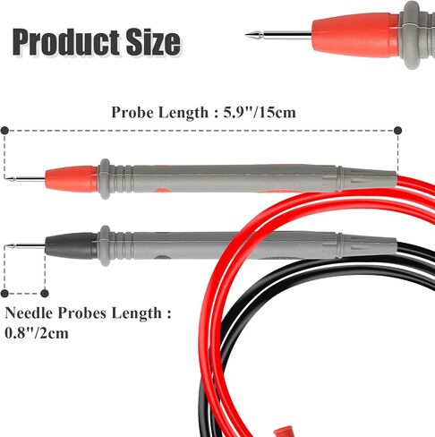 1 Set Multimeter Test Leads Kit, CAT III 1000V 20A Digital Test Probe Leads Set with Alligator Clips, Silica Gel Multimeter Leads Banana Plug in Saudi Arabia
