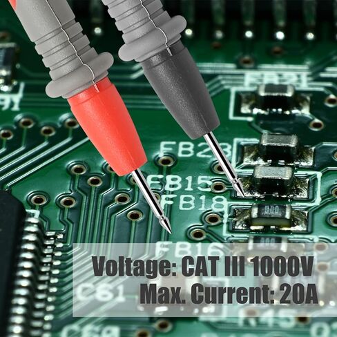 1 Set Multimeter Test Leads Kit, CAT III 1000V 20A Digital Test Probe Leads Set with Alligator Clips, Silica Gel Multimeter Leads Banana Plug in Saudi Arabia