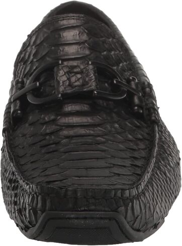 Donald J Pliner Men's Dacio Driver Driving Style Loafer, Black-Snake Print Leather, 15 in Saudi Arabia