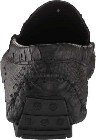 Donald J Pliner Men's Dacio Driver Driving Style Loafer, Black-Snake Print Leather, 15 in Saudi Arabia
