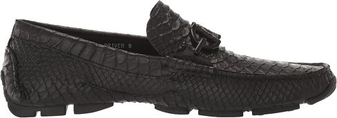 Donald J Pliner Men's Dacio Driver Driving Style Loafer, Black-Snake Print Leather, 15 in Saudi Arabia