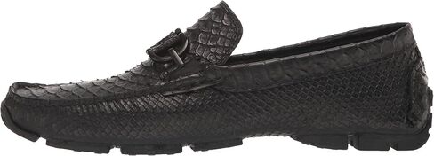 Donald J Pliner Men's Dacio Driver Driving Style Loafer, Black-Snake Print Leather, 15 in Saudi Arabia