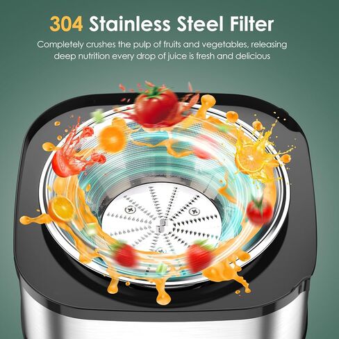 آلات عصارة، عصارة طرد مركزي بقوة 600 وات من KOIOS مع 3 سرعات، وقناة تغذية 2.5 بوصة للفواكه والخضروات، 304 من الفولاذ المقاوم للصدأ، سهلة التنظيف، مضادة للتنقيط، خالية من مادة BPA، فرشاة متضمنة، أسود in Kuwait