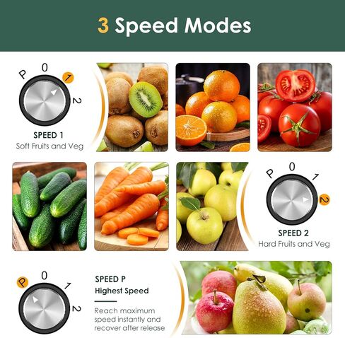 آلات عصارة، عصارة طرد مركزي بقوة 600 وات من KOIOS مع 3 سرعات، وقناة تغذية 2.5 بوصة للفواكه والخضروات، 304 من الفولاذ المقاوم للصدأ، سهلة التنظيف، مضادة للتنقيط، خالية من مادة BPA، فرشاة متضمنة، أسود in Kuwait