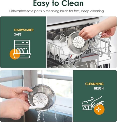 آلات عصارة، عصارة طرد مركزي بقوة 600 وات من KOIOS مع 3 سرعات، وقناة تغذية 2.5 بوصة للفواكه والخضروات، 304 من الفولاذ المقاوم للصدأ، سهلة التنظيف، مضادة للتنقيط، خالية من مادة BPA، فرشاة متضمنة، أسود in Kuwait