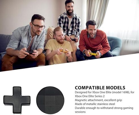 2 حزمة من وسادات D المعدنية لسلسلة Xbox One Elite 2 زر السهم الاتجاهي، ووسادة D القياسية وملحقات استبدال وسادة D الأوجه لجهاز تحكم Xbox One Elite Series 2 (أسود) in Kuwait