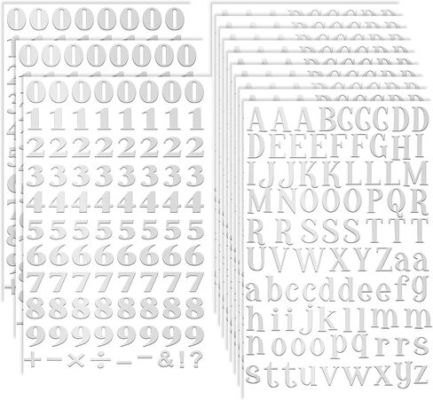 ملصقات حروف أبجدية من الفينيل الفضي من Prasacco، 12 ورقة ملصق لتزيين حفلات التخرج، سجل القصاصات، الحرف اليدوية اليدوية in Saudi Arabia