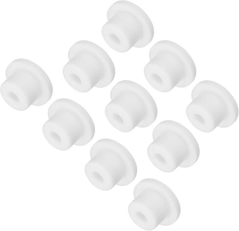 MECCANIXITY High Temp Silicone Plug Mount Dia 18mm/0.71 Inch T Shaped Rubber Stopper Hole Plugs for Powder Coating Plating Waterproof Sealing Plugs White Pack of 10(OD 26mm/1.02 Inch) in Saudi Arabia